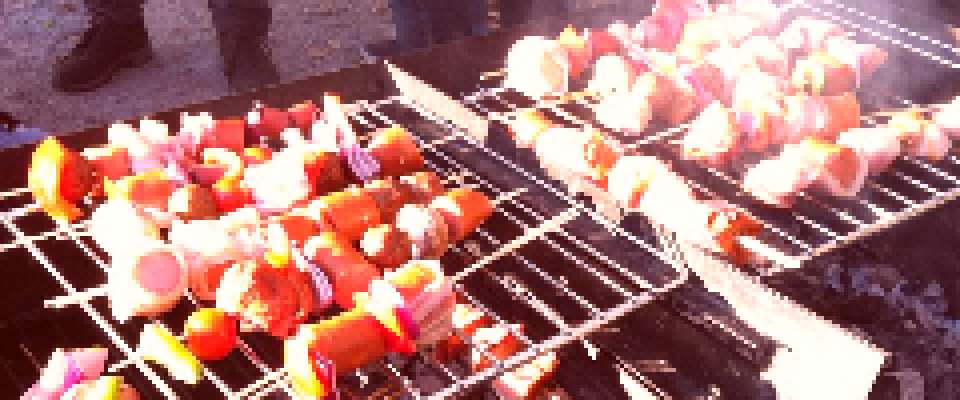Grillspett, marinerade och pixelfierade. Nam nam!